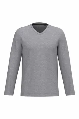 Produktbild von Kariban Mens long-sleeved V-neck T-shirt