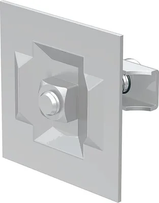 Produktbild von Klemmhalter weiss lack. für Röhrenradiat. 60x60 mm, passend zu RHP-Bohrkonsolen