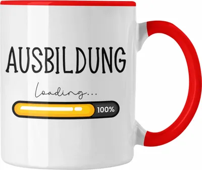 Produktbild von Trendation - Ausbildung Loading Bestanden Geschenk Tasse Geschenkidee Bestandene Prüfung Abschluss 2023 Lustiger Spruch (Rot)
