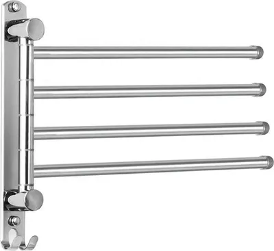 Produktbild von roestbestendige Wandhalter für Kleiderbügel 4-fach, drehbar, für Badezimmer, Schlafzimmer und Garderobe
