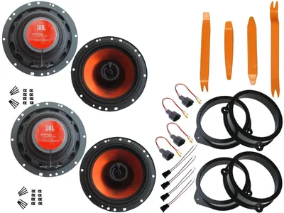 Produktbild von JBL Lautsprecher für Audi A4 B7 8E Facelift Baujahr 2004 - 2008 vorne und hinten 800 Watt Ausbaubügel