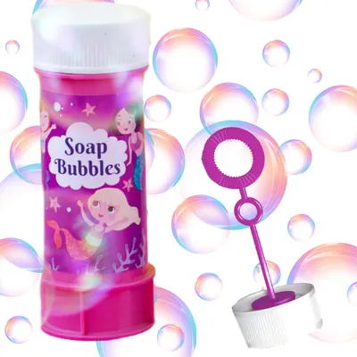 Zdjęcie produktu dla Bańki Mydlane Syrenki Motyw Magiczny Płyn Zestaw Tworzenie Baniek 60 Ml 300226