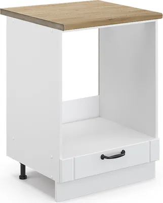 Produktbild von Herdumbauschrank Vicco Fame-Line Weiß Landhaus 60 cm , AP Eiche, Model 46698