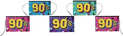 Produktbild von 90er Jahre Party Wimpelkette Girlande 90s