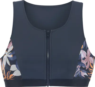 Produktbild von LASCANA ACTIVE Crop-Bikini-Top Wave nachtblau bedruckt Größe 42