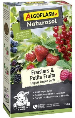 Obrázek produktu pro ALGOFLASH NATURASOL Hnojivo pro jahody a bobuloviny, dlouhodobé působení, 1,5 kg, UAB