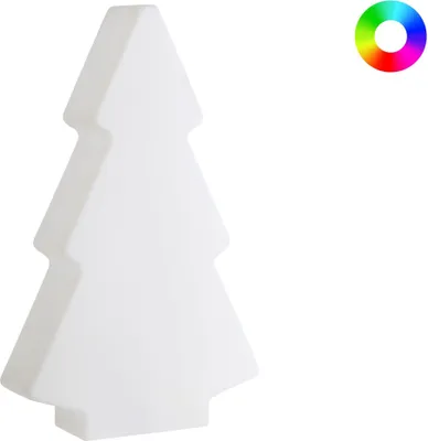 Produktbild von BELIANI LED-Stehlampe für den Outdoor-Bereich weiß Kunststoff RGB-Beleuchtung IP54 Weihnachtsbaumform modernes Design dekoratives Gartenzubehör
