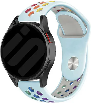 Produktbild von Strap-it Samsung Galaxy Watch 6 - 44mm Sport Armband (Hellblau/Bunt)