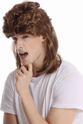 Produktbild von WIG ME UP Perücke Vokuhila 80er Braun G-2-ZA6