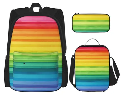 Produktbild von 3-teiliges Rucksack-Set mit Lunchbox und Stifteköffchen