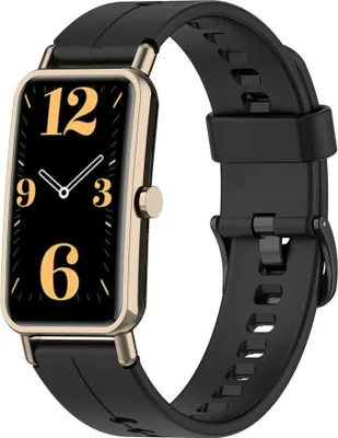 Produktbild von Strap-it Huawei Watch Fit Mini Silikonarmband (Schwarz)