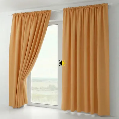 Produktbild von 2er Set Verdunkelungsgardine mit U-Band, Blackout Vorhang abdunkelnd, Größe und Farbe wählbar,140x245cm,Terra