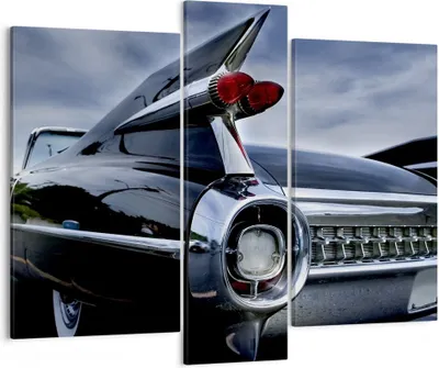 Produktbild von Bild auf Leinwand - Leinwandbild - Auto Retro Himmel - 95x80cm - Wand Bild - Wanddeko - Wandbilder - Leinwanddruck - Bilder - Kunstdruck - Wanddekoration - Leinwand bilder - Wandkunst - CB95x80-0159