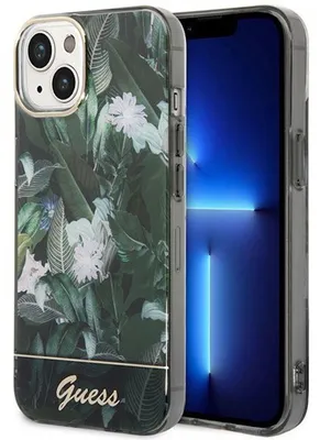 Image de Guess Guhcp14Shgjgha Iphone 14 / 15 / 13 6.1 Zielony/Green Hardcase Jungle Collection