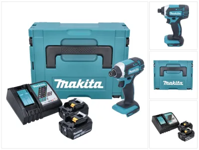Produktbild von Makita DTD 152 RMJ 18V Li-Ion Akku Schlagschrauber im Makpac mit 2x 4,0 Ah Akku und 1x Schnell Ladegerät