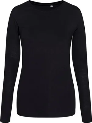 Produktbild von Just Ts & Polos JT002F | Damen Longsleeve Girlie Tri-Blend T - Farbe: Solid Black - Größe: M