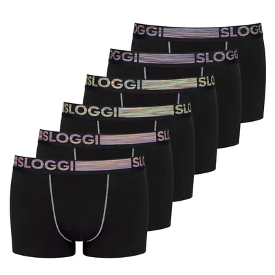 Produktbild von Sloggi Herren Boxer Shorts, 6er Pack - GO ABC NATURAL H Hipster, Baumwolle Schwarz L
