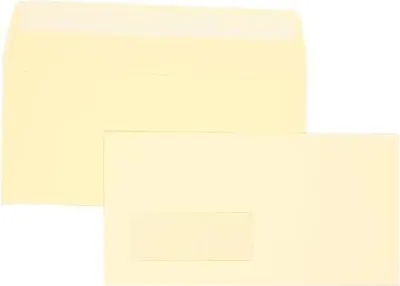 Produktbild von Briefumschläge DINlang 120g/qm haftklebend Sonderfenster VE=500 Stück sand