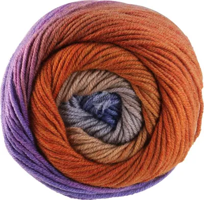 Produktbild von Lana Grossa - Cool Wool Big Color 4031 ockergelb graubeige jeansblau violett nougat