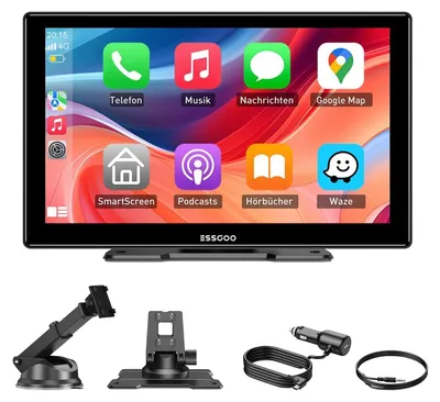 Obrázek produktu pro Autorádio s 9palcovým displejem, podpora Apple CarPlay a Android Auto, zadní kamera, dotykový displej, Bluetooth, USB, AUX, handsfree, IPS HD, parkovací asistent