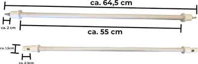 Two ceramic infrared heating elements with measurement indicators.