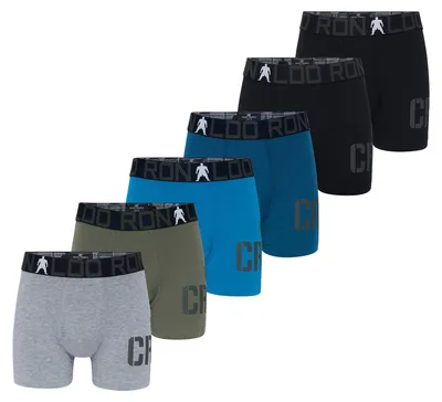 Produktbild von CR7 Cristiano Ronaldo Jungen Boxer Trunk 6-Pack mehrfarbig - Größe 10-12