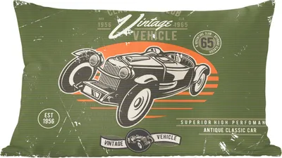 Produktbild von MuchoWow® Zierkissen Sofakissen Wohnzimmer Dekokissen 60x40 cm Oldtimer - Oldtimer - Auto - Kopfkissen - Polster mit Foto
