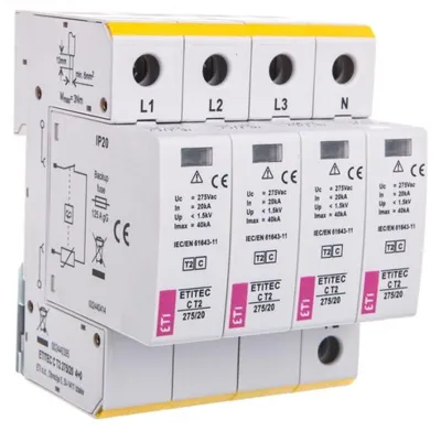 Immagine prodotto di Scaricatore di sovratensione ETITEC C T2 275/20 4+0 002440395