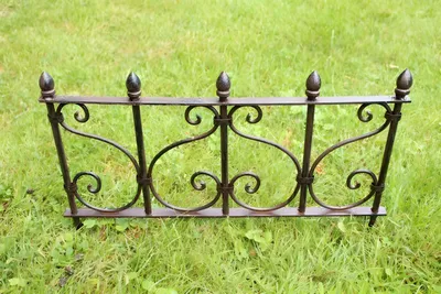 Produktbild von Beetzaun aus Metall 27 x 40 cm - Beetumrandung Beetbegrenzung Zierzaun Steckzaun