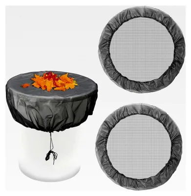Produktbild von Regentonnen Netz, 2 Stück Abdeckung mit Gummizug, Polyester, Verstellbares Regentonnennetz, 95 cm Durchmesser, Mückenschutz, Schwarz