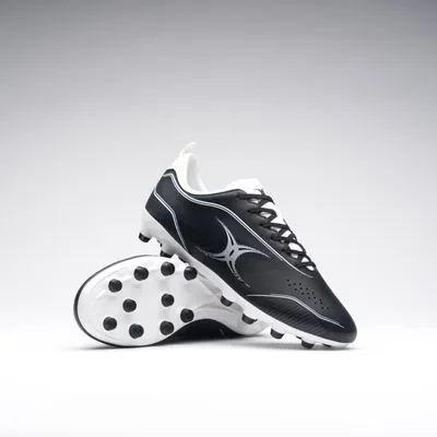 Obrázok produktu pre Rugbové kopačky Gilbert Boot Cage Torq MSX, pánske, čierno-biele, veľkosť 40, s integrovanými štulpami