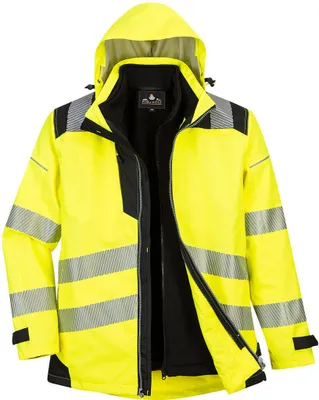 Produktbild von Portwest PW365 PW3 Warnschutz 3-in-1 Jacke Yellow/Black Gr. L