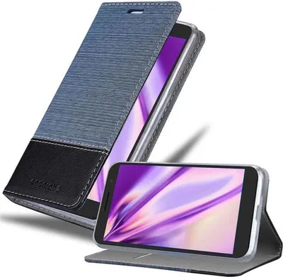 Immagine prodotto di Cadorabo custodia per Alcatel 1X 2019 custodia protettiva in blu custodia per cellulare custodia a libro cover