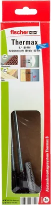 Immagine prodotto di Sistema di montaggio distanziale Fischer 2x Thermax 8/180 M6 B - 520115