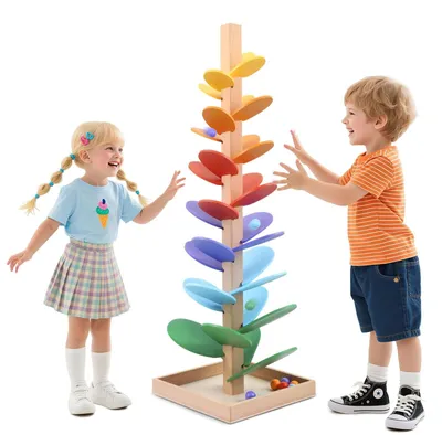 Produktbild von Regenbogen Holz Kugelbahn für Kinder 72 cm
