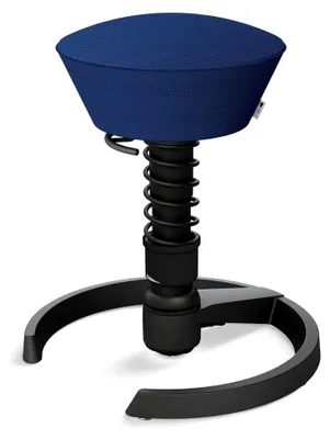 Produktbild von Swopper Air – Ergonomischer Hocker mit weicher Polsterung – Höhenverstellbarer Bürohocker ohne Rollen – Sitzhocker für einen gesunden Rücken, Feder Standard