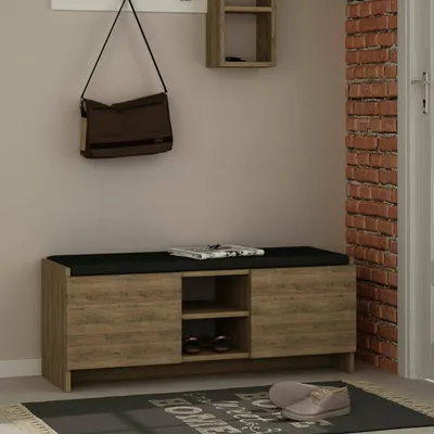 Immagine prodotto di Dmora Scarpiera Axar 37x110x43h cm Marrone Rovere, 4-5 Paia 2 Ante