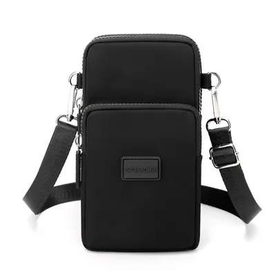 Produktbild von OKWISH Handytasche zum Umhängen, große Kapazität Handy Umhängetasche Damen Leder，Handytasche mit Geldbörse zum Umhängen，umhängetasche Breiter Schwarz