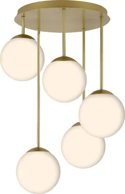 Produktbild von Hängelampe tooLight APP1818-5CPR Brush Gold White