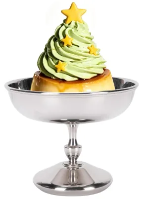 Produktbild von Eisbecher - Edelstahl Eisschale mit Fuß - Dessert- und Snackschale - Ø 10,5 cm