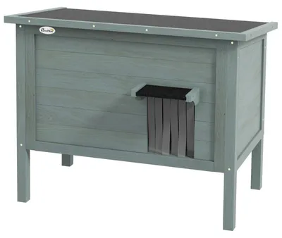 Produktbild von Katzenhaus Outdoor Winterfest, Katzenhš¹tte fš¹r Drau?en mit geneigtem Asphaltdach, PVC - Vorhang & Erhohte FuiBe, Wetterfest Katzenh?hle fš¹r Winter
