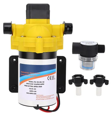 Obrázek produktu pro 12 V DC membrá vodní čerpadlo, samonasávací, 3,3 GPM, 45 PSI, tiché, , pro obytné vozy, lodě, jachty, karavany