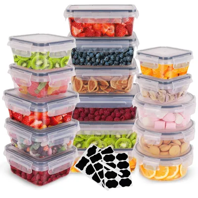 Produktbild von Frischhaltedose 16er Vorratsdosen mit Deckel Set für Aufbewahrung Küche, BPA-frei Frischhaltedosen für Mikrowellen und Kühlschrank