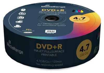 Produktbild von MediaRange MR408 , 4,7 GB, DVD+R, 25 Stück(e), 16x, Tortenschachtel