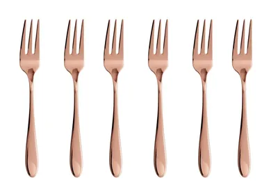 Immagine prodotto di Sambonet Velvet Edelstahl/PVD Kupfer Set 6 Kuchengabeln S0196-S00018-S1578 52712CA5