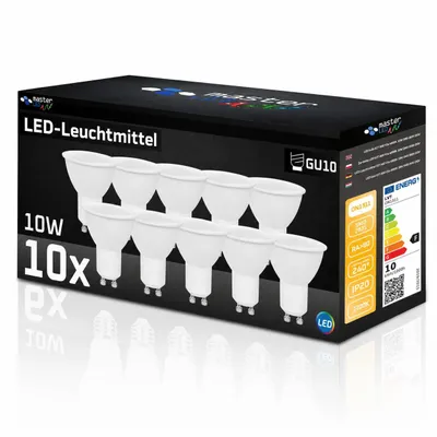 Produktbild von MasterLED LED-Leuchtmittel GU10 Vita 10 W 1000 lm 2700 K warmweiß, 10er-Set