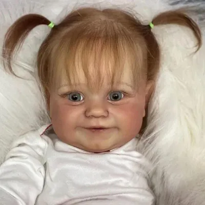 Produktbild von 48CM Fertige Puppe Wiedergeborene Babypuppe Neugeborene Größe Real Soft Touch Hochwertige Handgemachte Kunstpuppe Reborn Puppen