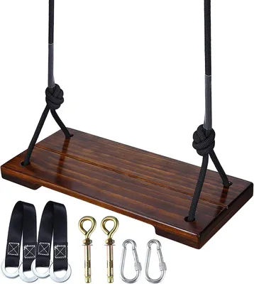 Immagine prodotto di Altalena per bambini - Altalene - Altalena per bambini - Sedile per altalena - Adatta per interni ed esterni - Regolabile in altezza - Corda