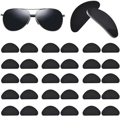 Imagen del producto de Almohadillas nasales de silicona en forma de "D" con sistema de airbag: cómodas para gafas, removibles y reciclables, y de auto adhesión