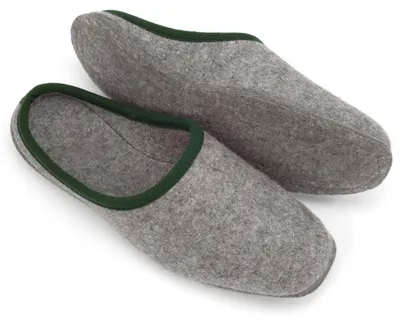 Produktbild von PANTOFFELMANN Wollfilz Pantoffel Filzpantoffeln Herren Damen Winter Hausschuh Filz Pantoffeln grau 50